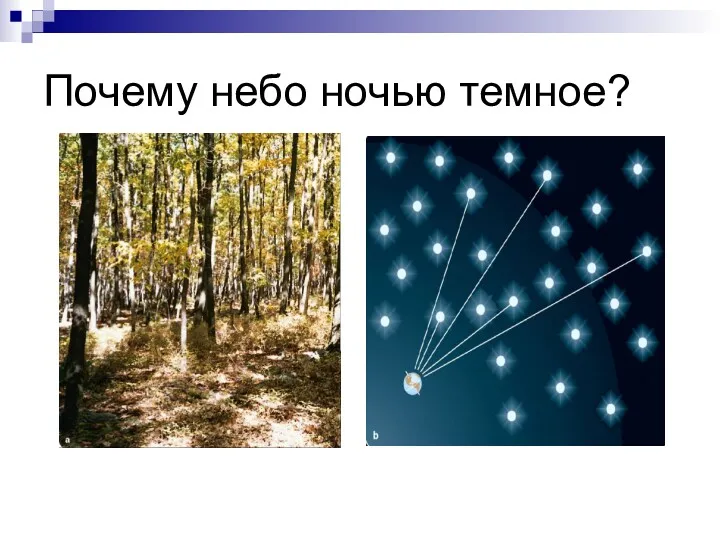 Почему небо ночью темное?