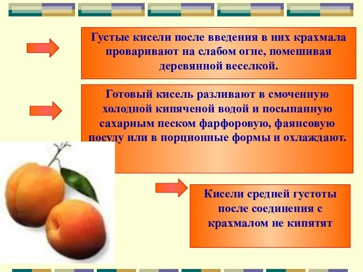 Густые кисели после введения в них крахмала проваривают на слабом