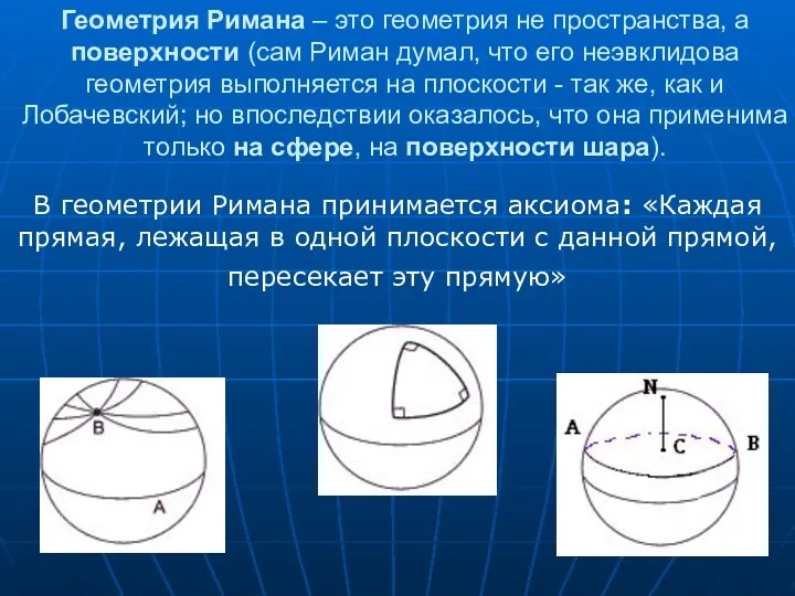 Геометрия Римана – это геометрия не пространства, а поверхности (сам