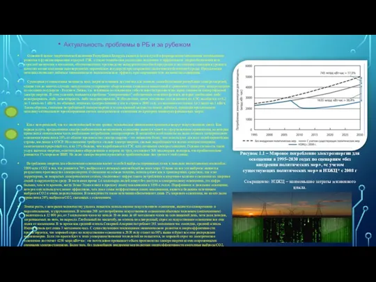Актуальность проблемы в РБ и за рубежом Основной целью энергетической