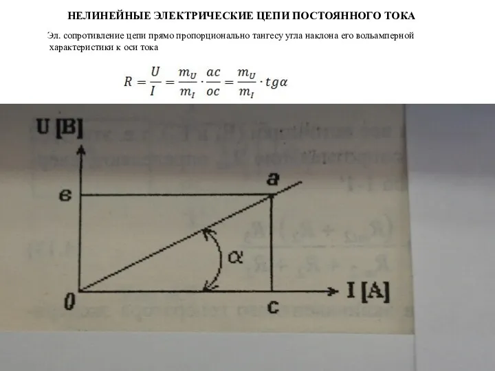 НЕЛИНЕЙНЫЕ ЭЛЕКТРИЧЕСКИЕ ЦЕПИ ПОСТОЯННОГО ТОКА Эл. сопротивление цепи прямо пропорционально