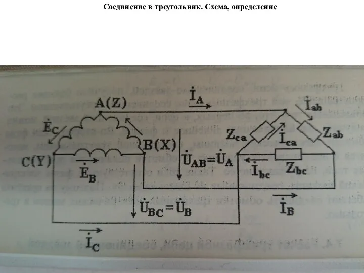 Соединение в треугольник. Схема, определение