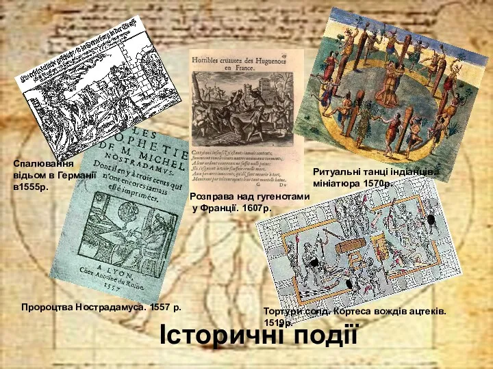 Історичні події Спалювання відьом в Германії в1555р. Пророцтва Нострадамуса. 1557