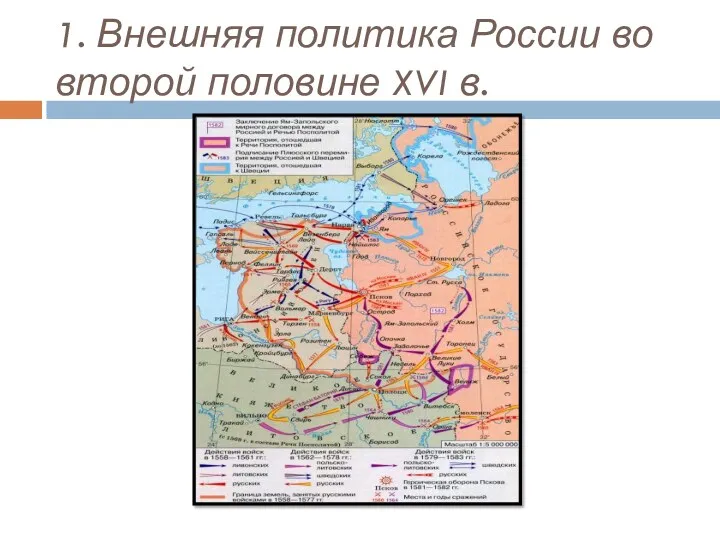 1. Внешняя политика России во второй половине XVI в.