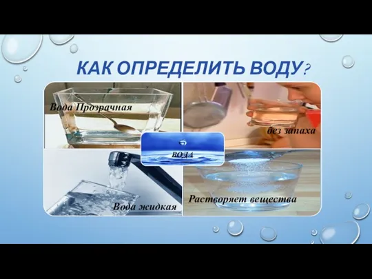 КАК ОПРЕДЕЛИТЬ ВОДУ?