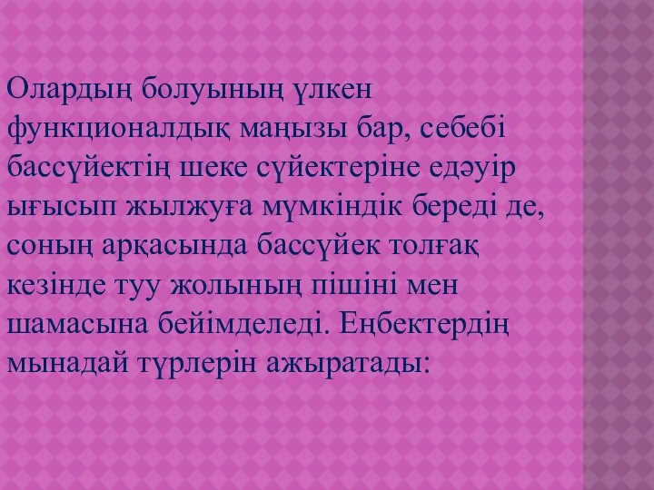 Олардың болуының үлкен функционалдық маңызы бар, себебі бассүйектің шеке сүйектеріне