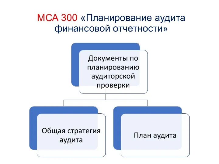 МСА 300 «Планирование аудита финансовой отчетности»