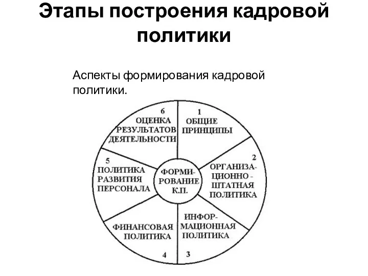 Этапы построения кадровой политики Аспекты формирования кадровой политики.