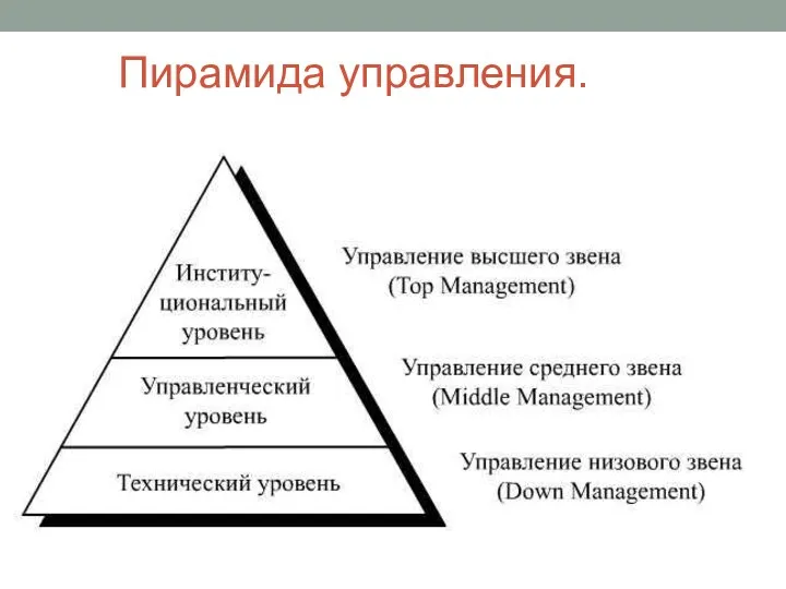 Пирамида управления.