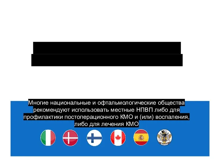 Руководства по профилактике и лечению КМО в разных странах