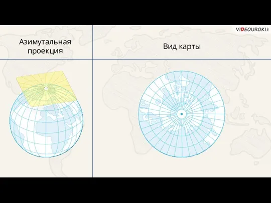 Азимутальная проекция Вид карты