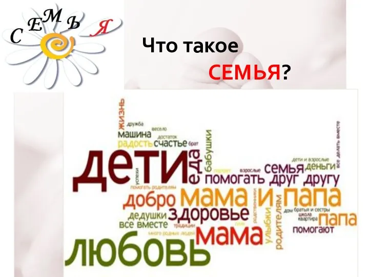 Что такое СЕМЬЯ?