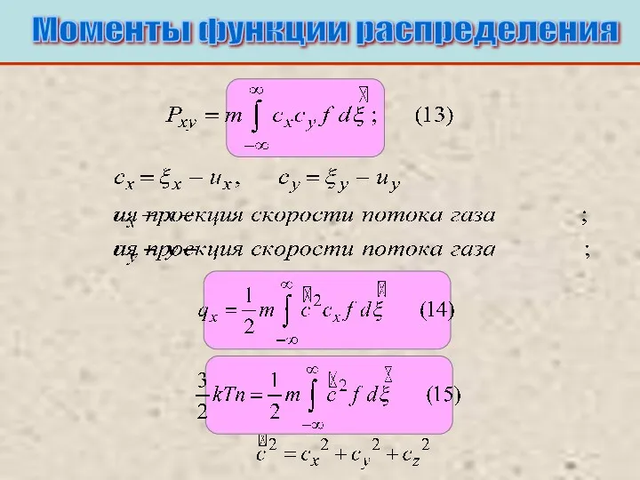 Моменты функции распределения