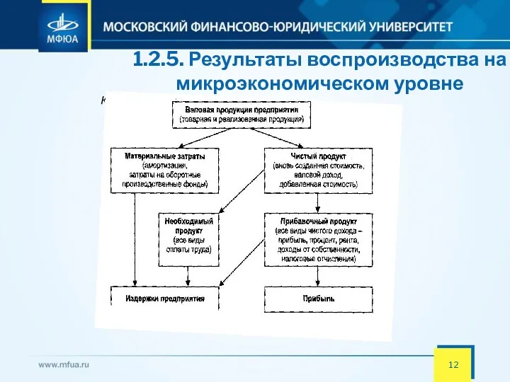 1.2.5. Результаты воспроизводства на микроэкономическом уровне К