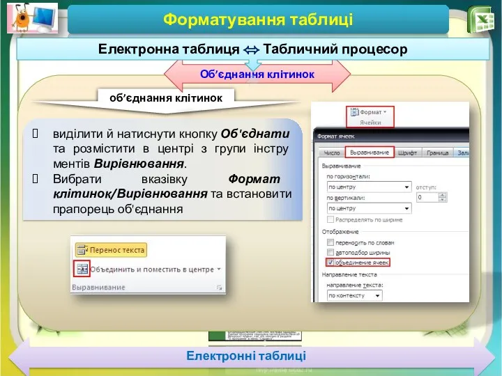 Чашук О.Ф., вчитель інформатики ЗОШ№23, Луцьк Форматування таблиці виділити й