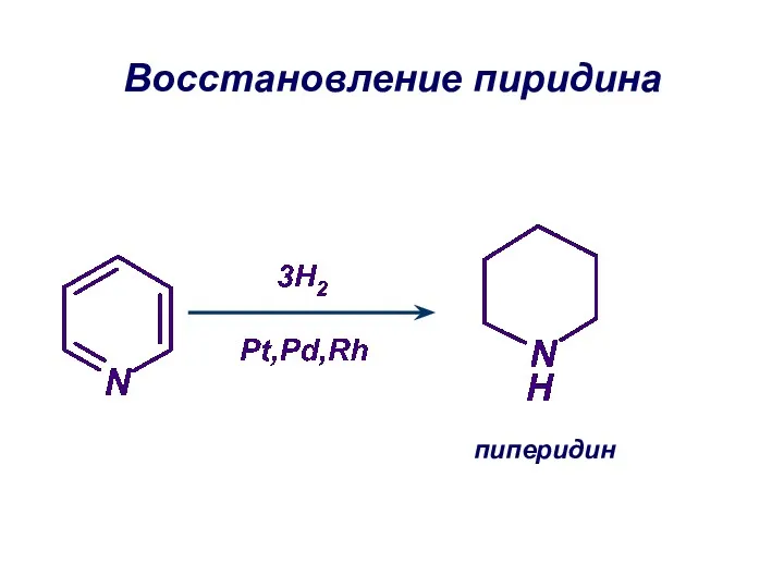 Восстановление пиридина пиперидин