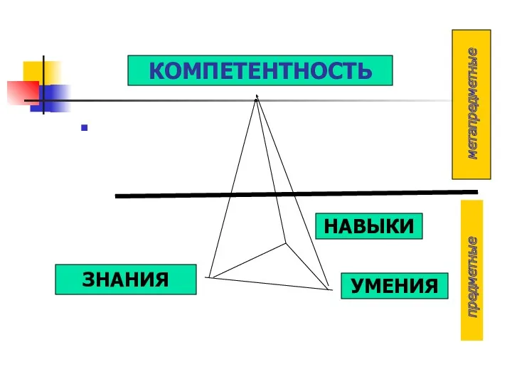 ЗНАНИЯ УМЕНИЯ НАВЫКИ КОМПЕТЕНТНОСТЬ метапредметные предметные