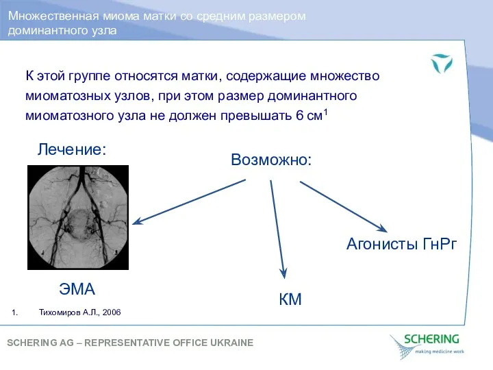 Множественная миома матки со средним размером доминантного узла К этой