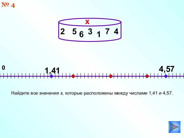 2 0 Найдите все значения х, которые расположены между числами