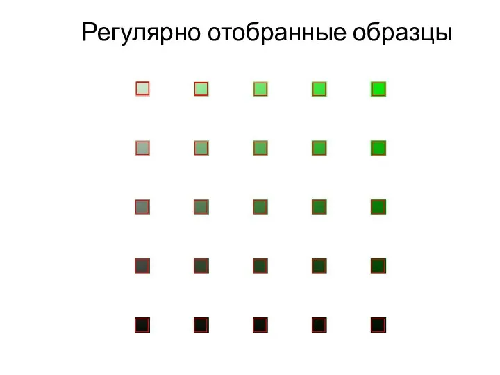 Регулярно отобранные образцы