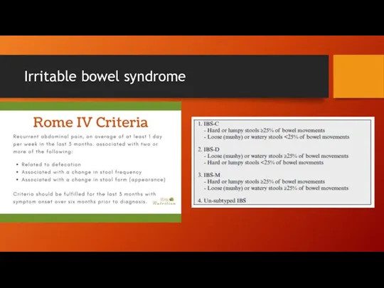 Irritable bowel syndrome