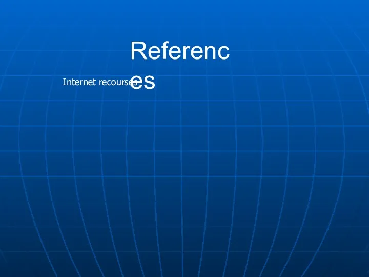 References Internet recourses