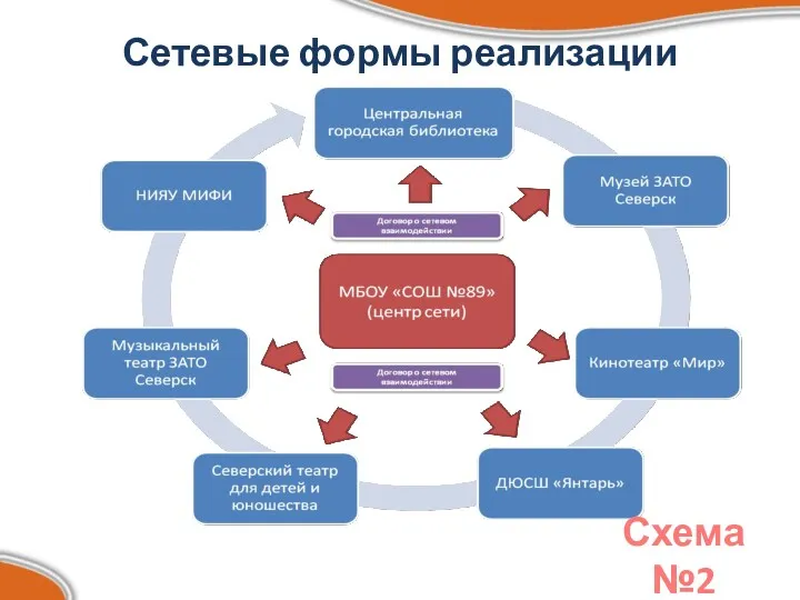 Схема №2 Сетевые формы реализации