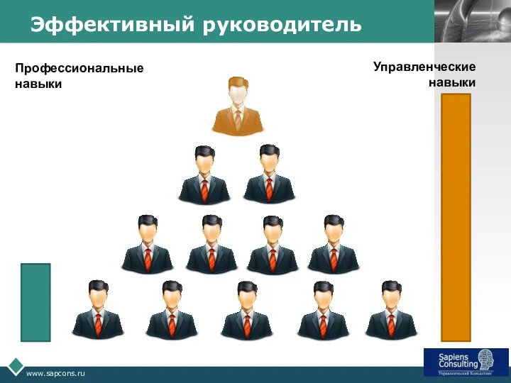www.sapcons.ru Эффективный руководитель Профессиональные навыки Управленческие навыки