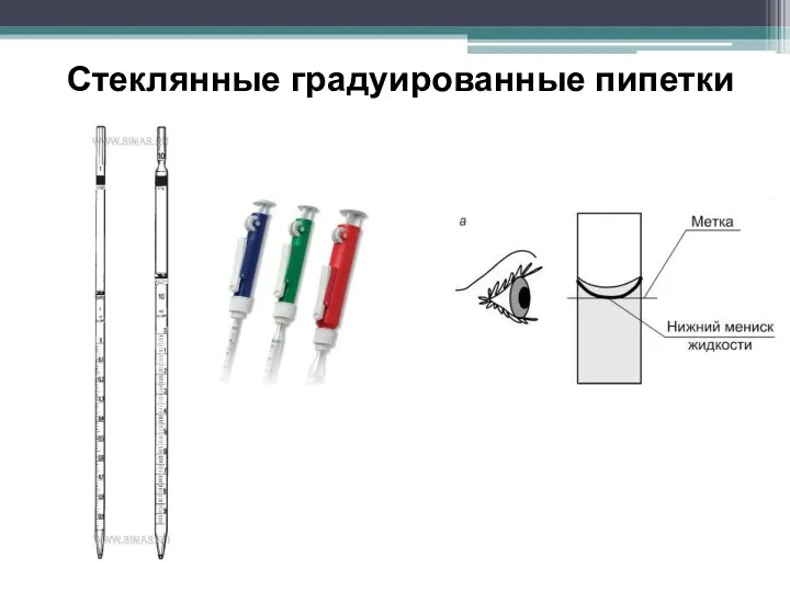 Стеклянные градуированные пипетки