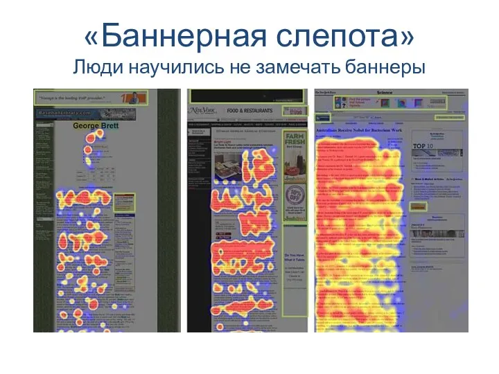 «Баннерная слепота» Люди научились не замечать баннеры