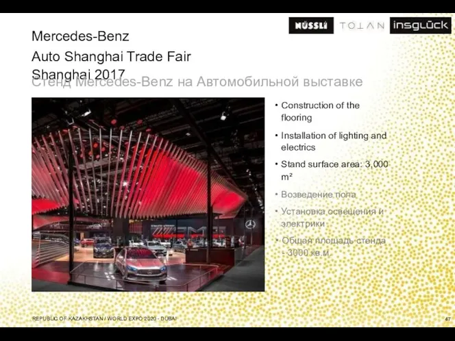 Mercedes-Benz Auto Shanghai Trade Fair Shanghai 2017 Стенд Mercedes-Benz на Автомобильной выставке Construction
