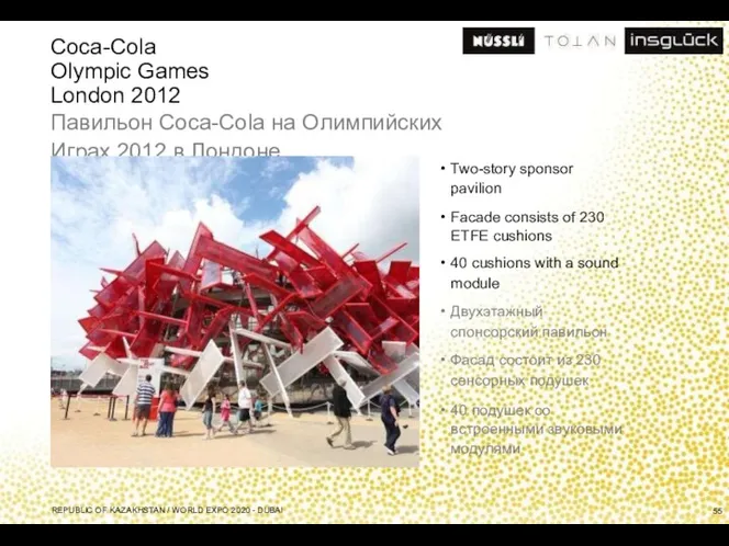 Coca-Cola Olympic Games London 2012 Павильон Coca-Cola на Олимпийских Играх 2012 в Лондоне