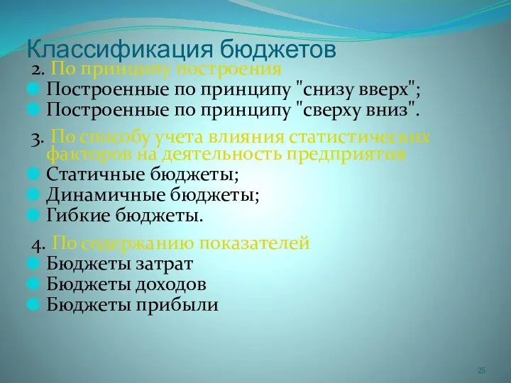 Классификация бюджетов 2. По принципу построения Построенные по принципу "снизу