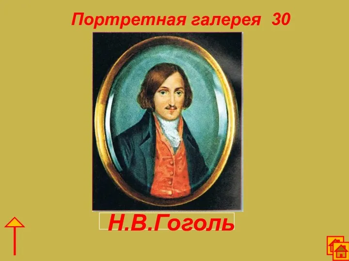 Портретная галерея 30 Н.В.Гоголь