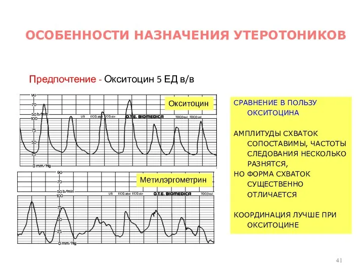 Предпочтение - Окситоцин 5 ЕД в/в СРАВНЕНИЕ В ПОЛЬЗУ ОКСИТОЦИНА