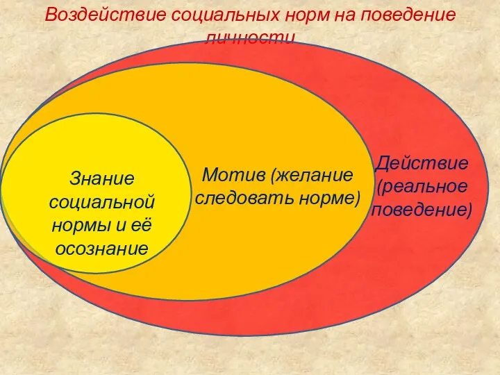 Воздействие социальных норм на поведение личности Знание социальной нормы и