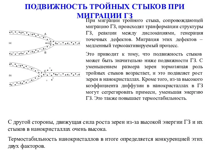 ПОДВИЖНОСТЬ ТРОЙНЫХ СТЫКОВ ПРИ МИГРАЦИИ ГЗ С другой стороны, движущая