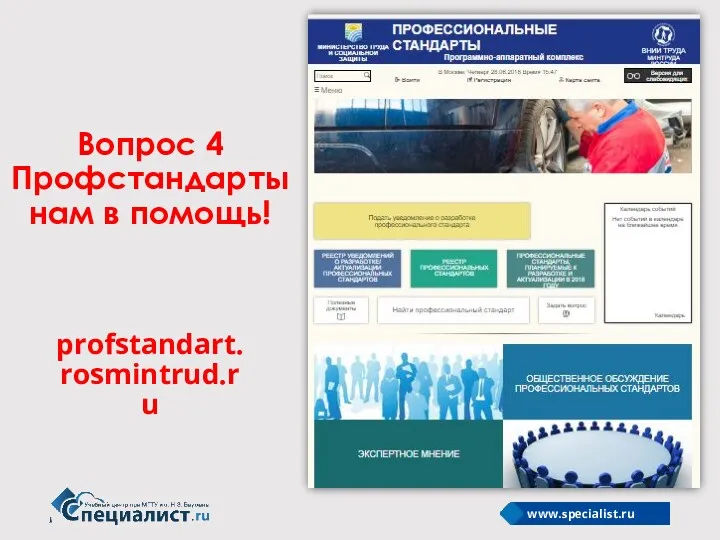 profstandart. rosmintrud.ru Вопрос 4 Профстандарты нам в помощь!