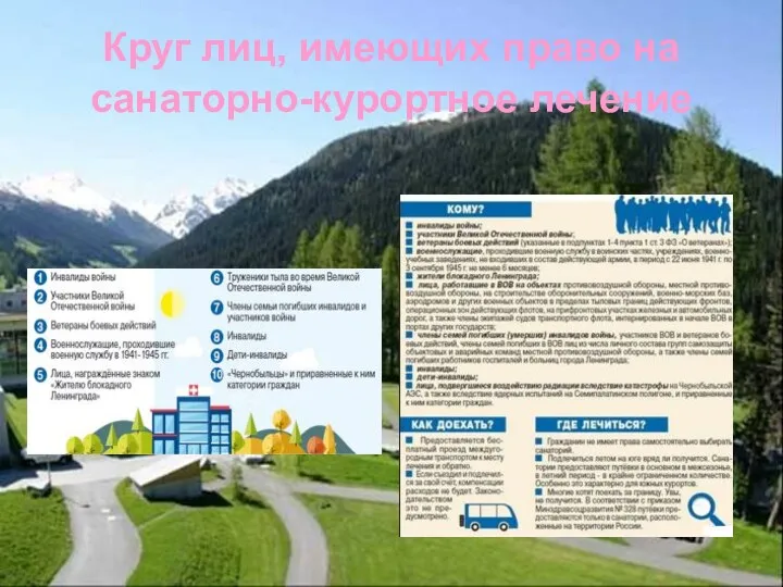 Круг лиц, имеющих право на санаторно-курортное лечение