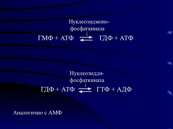 Аналогично с АМФ