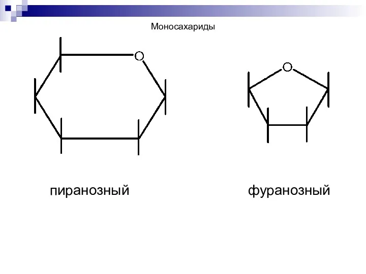 пиранозный фуранозный Моносахариды