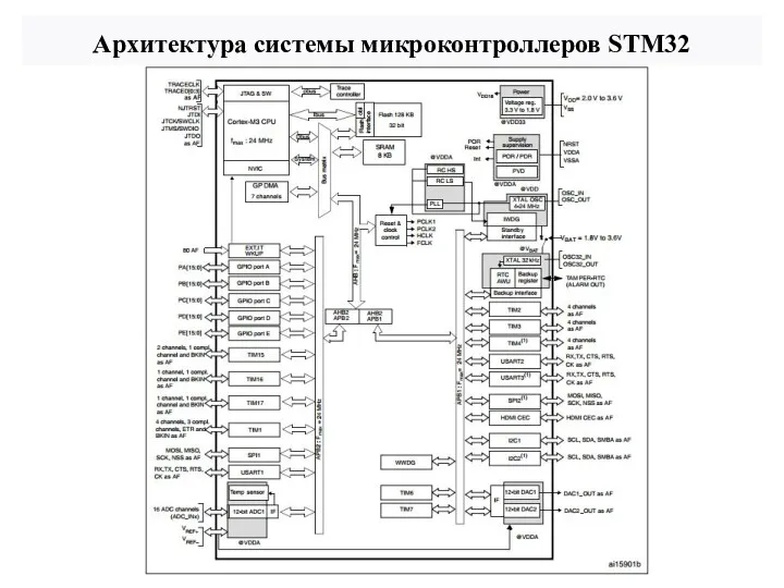 Архитектура системы микроконтроллеров STM32