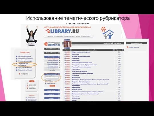 Использование тематического рубрикатора журналов