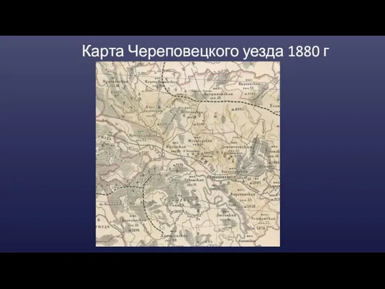Карта Череповецкого уезда 1880 г