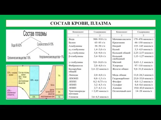 СОСТАВ КРОВИ, ПЛАЗМА