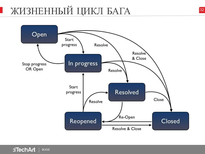 ЖИЗНЕННЫЙ ЦИКЛ БАГА BUGS 32