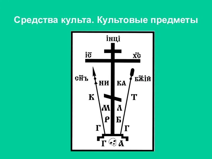 Средства культа. Культовые предметы