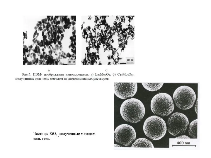 Частицы SiO2 ,полученные методом золь-гель