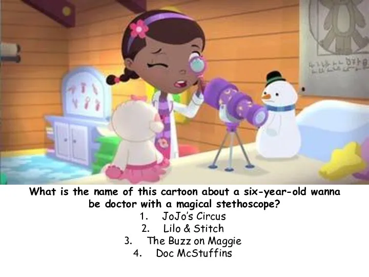 What is the name of this cartoon about a six-year-old wanna be doctor