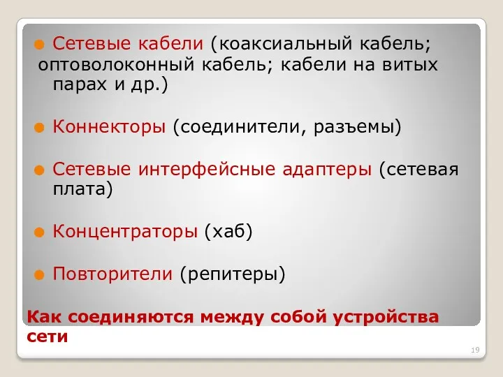 Как соединяются между собой устройства сети Сетевые кабели (коаксиальный кабель;